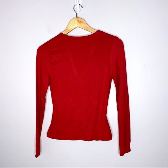 NWT Cupcakes and Cashmere Soft Red Criss Cross Top Small - Picture 3 of 3